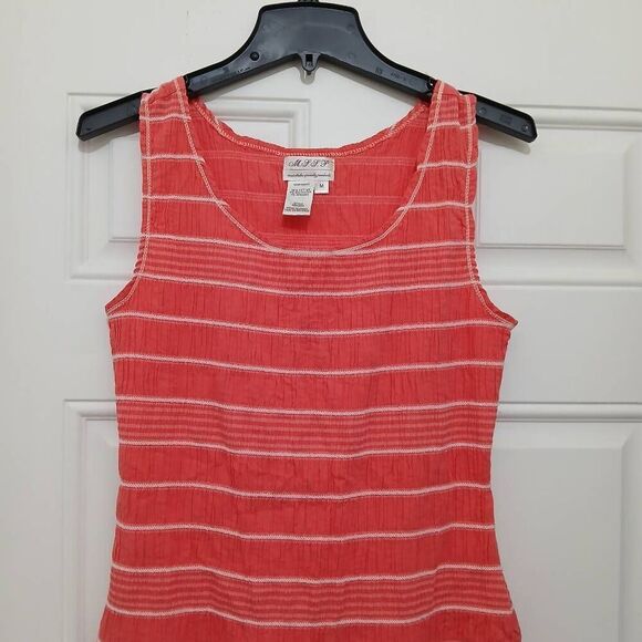 Max studio specialty products womens medium peach  coral smocked shift dress - Picture 3 of 8